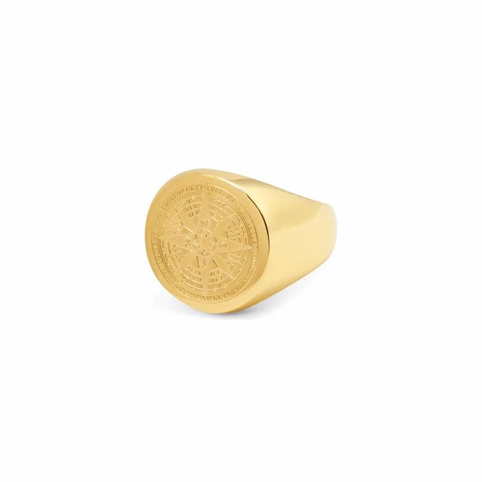 Anel Bússola Banhado a Ouro 18k ANEL 11 Blueen Store 14/15 Ouro