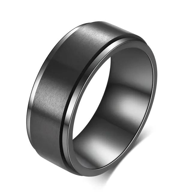 Anel Giratório Round - All Black ANEL 56 Blueen Store