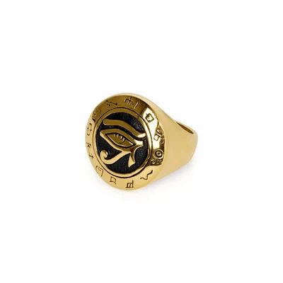Anel Olho de Hórus Banhado a Ouro 18k ANEL 100 Blueen Store
