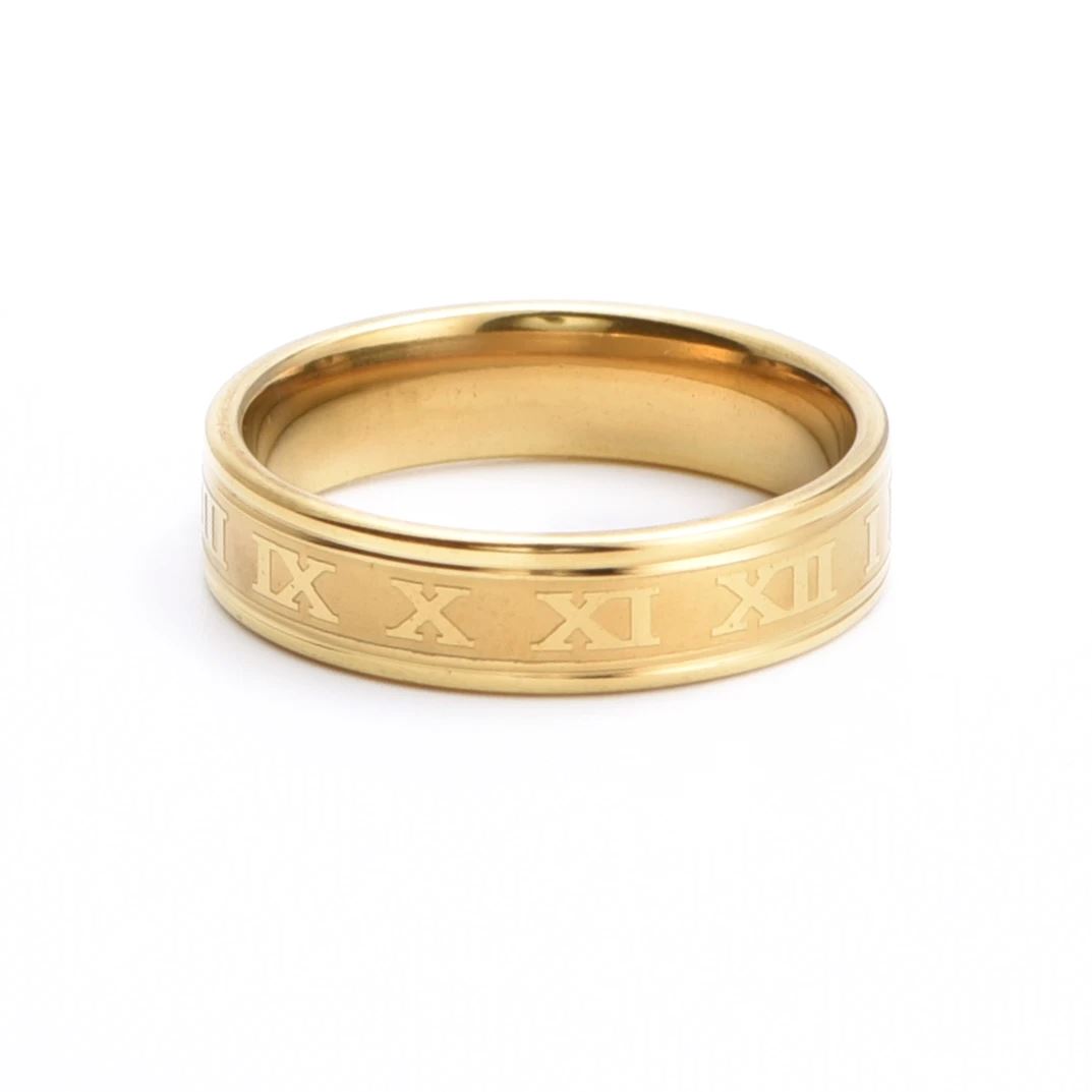 Anel Romano Banhado a Ouro 18k ANEL 55 Blueen Store