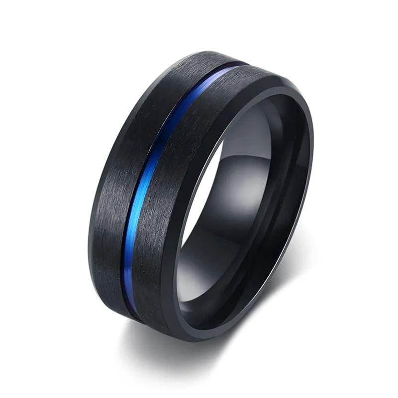 Anel Round Black - Blue Line ANEL 57 Blueen Store 14/15
