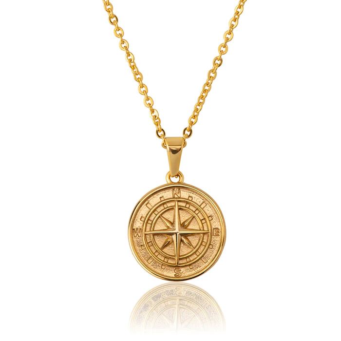 Colar Bússola Banhado a Ouro 18k COLAR 71 Blueen Store