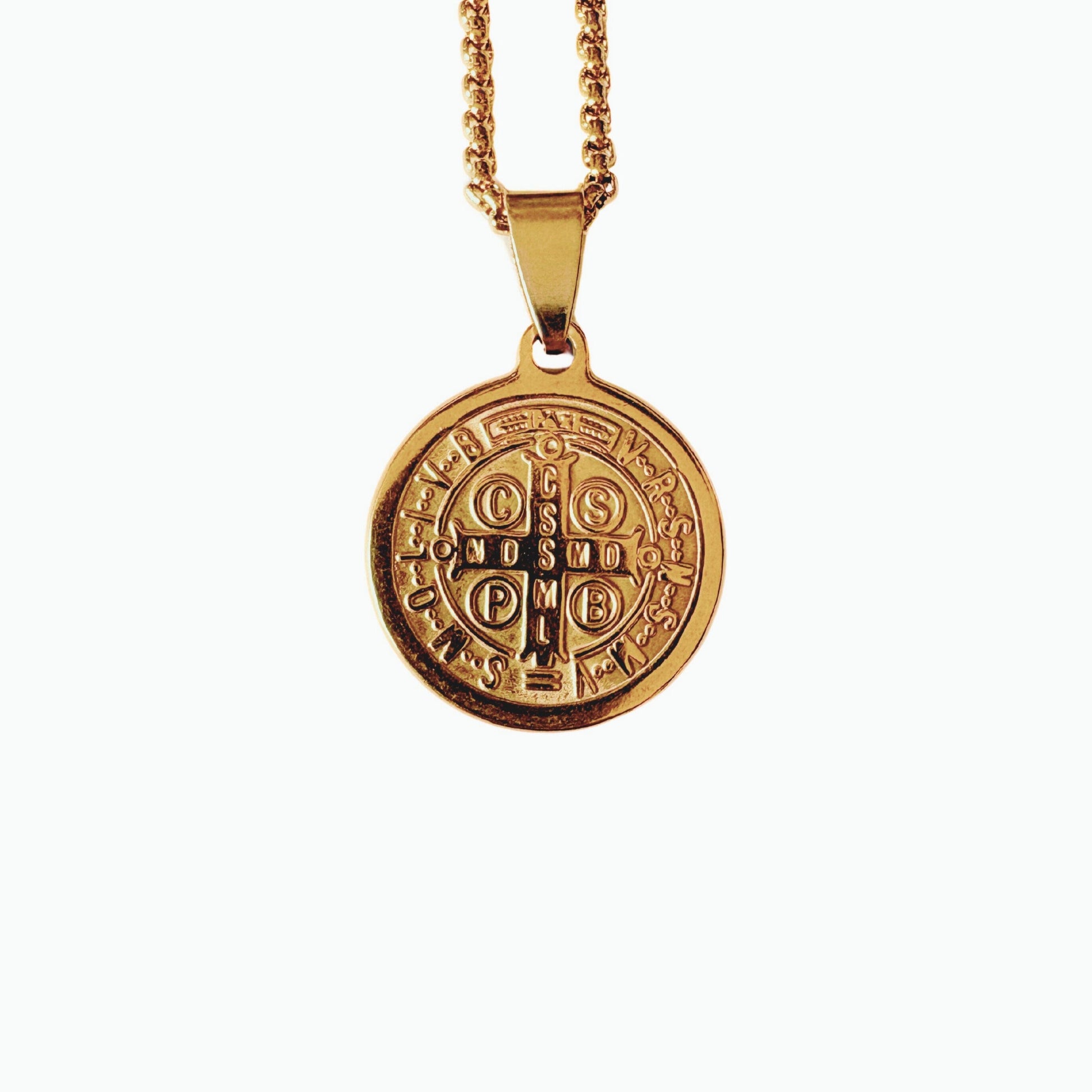 Colar Medalha São Bento Banhado Ouro 18k COLAR 11 Blueen Store