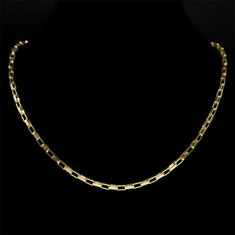Corrente Cadeado Banhada A Ouro 18k COLAR 67 Blueen Store
