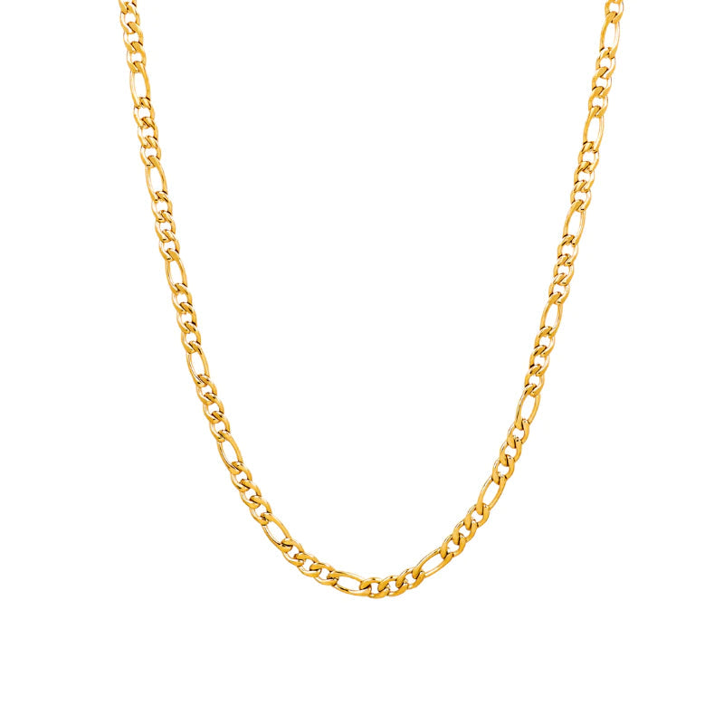 Corrente Fígaro Banhada a Ouro 18k COLAR 35 Blueen Store