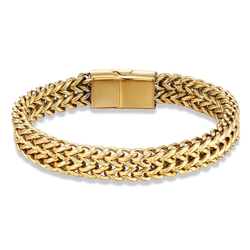 Pulseira Corrente Dupla Banhada a Ouro 18k PULSEIRA 56 Blueen Store