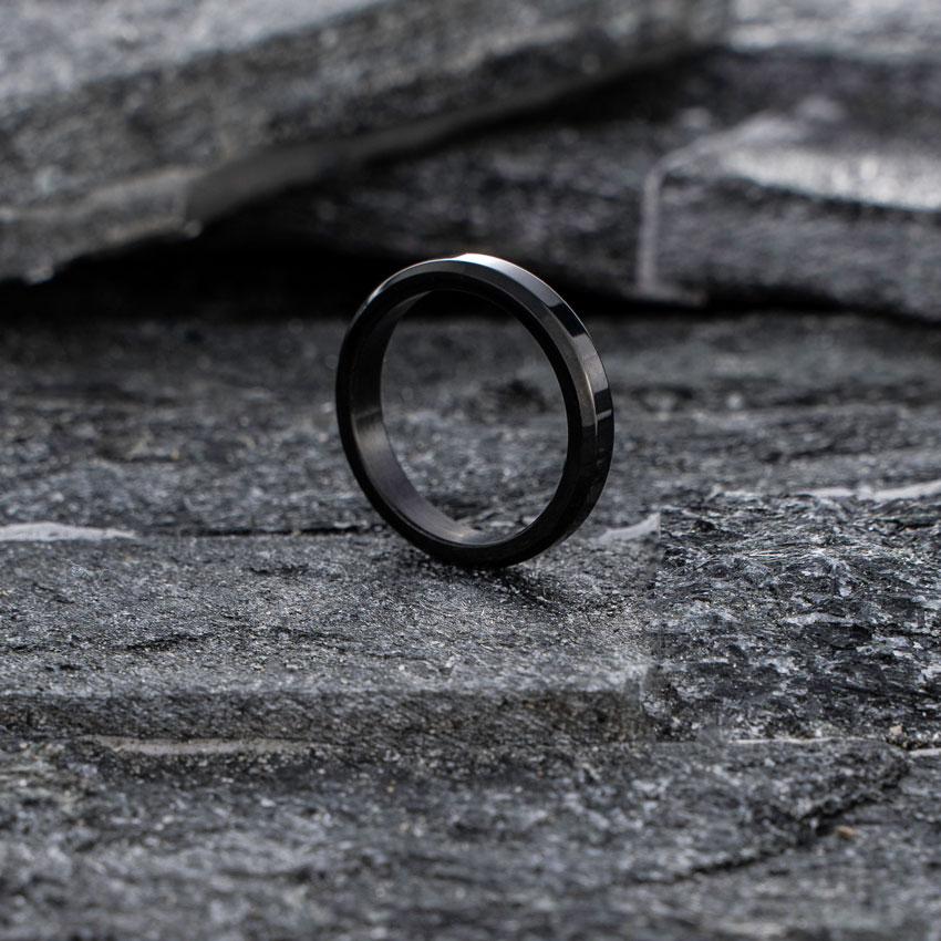 Anel Minimal Black 0 Blueen Store