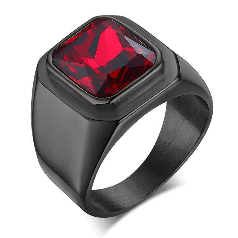 Anel Prince Black and Red 0 Blueen Store 14/15