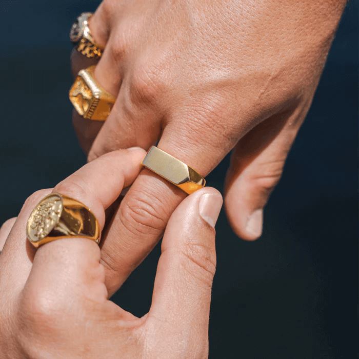 Anel Bullet Banhado a Ouro 18k ANEL 98 Blueen Store 