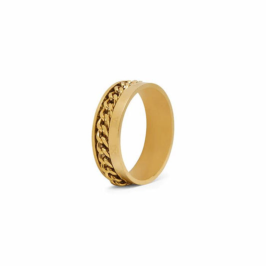 Anel Corrente Numeral Banhado a Ouro 18k ANEL 104 Blueen Store 14/15 