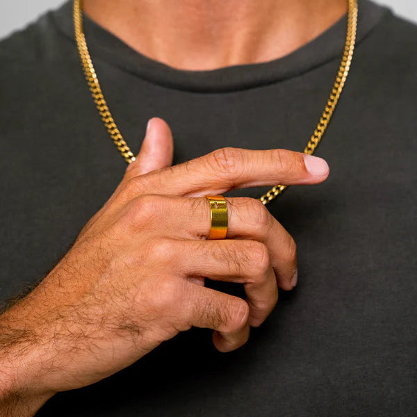 Anel Cruz Banhada a Ouro 18k ANEL 95 Blueen Store 