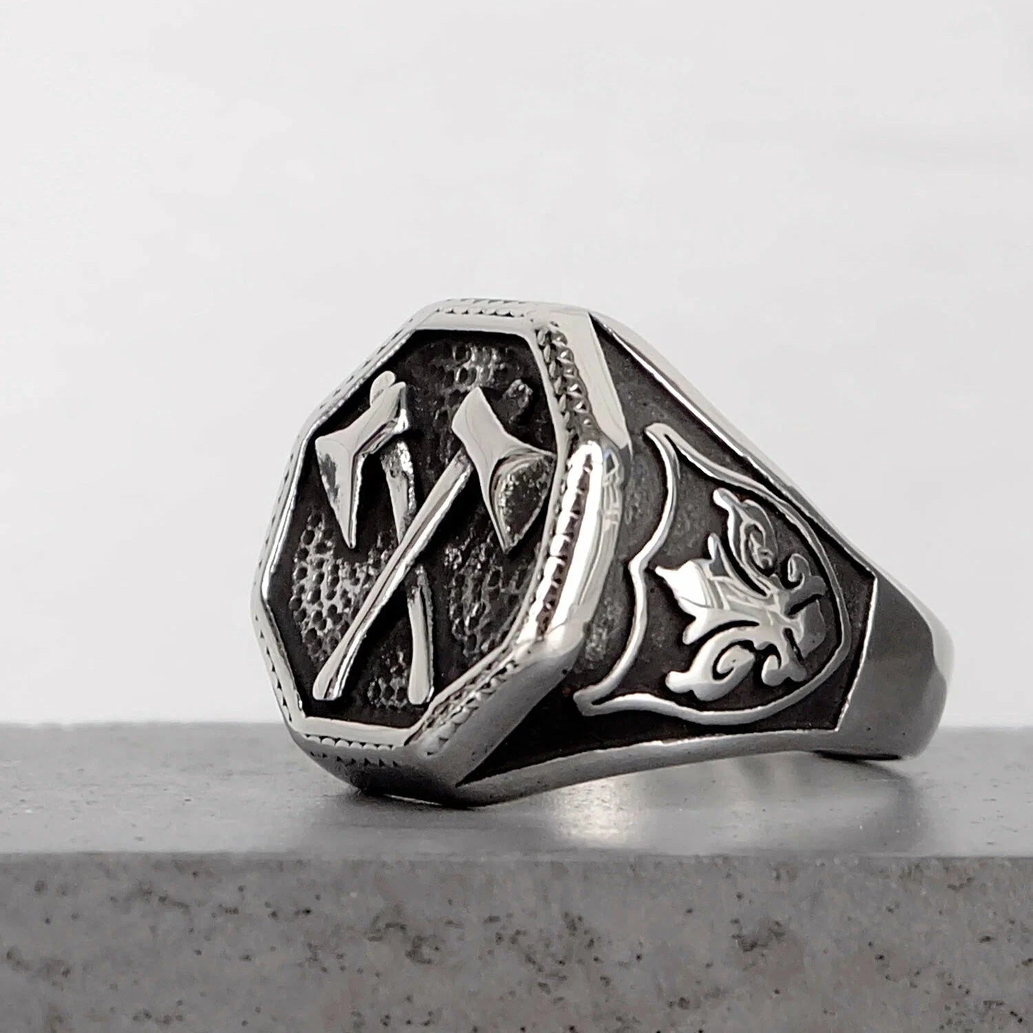 Anel Double Axe ANEL 22 Blueen Store 