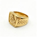 Anel Maçonaria Banhado Ouro 18k ANEL 6 Blueen Store 