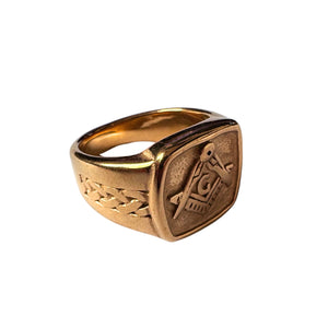 Anel Maçonaria Banhado Ouro 18k ANEL 6 Blueen Store 