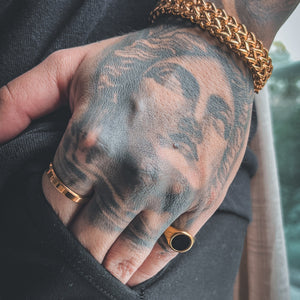 Anel Minimal Banhado Ouro 18k ANEL 41 Blueen Store 