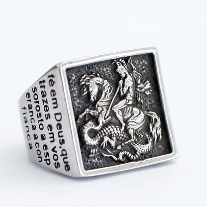 Anel Oração de São Jorge ANEL 45 Blueen Store 