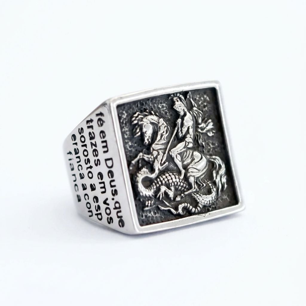 Anel Oração de São Jorge ANEL 45 Blueen Store 