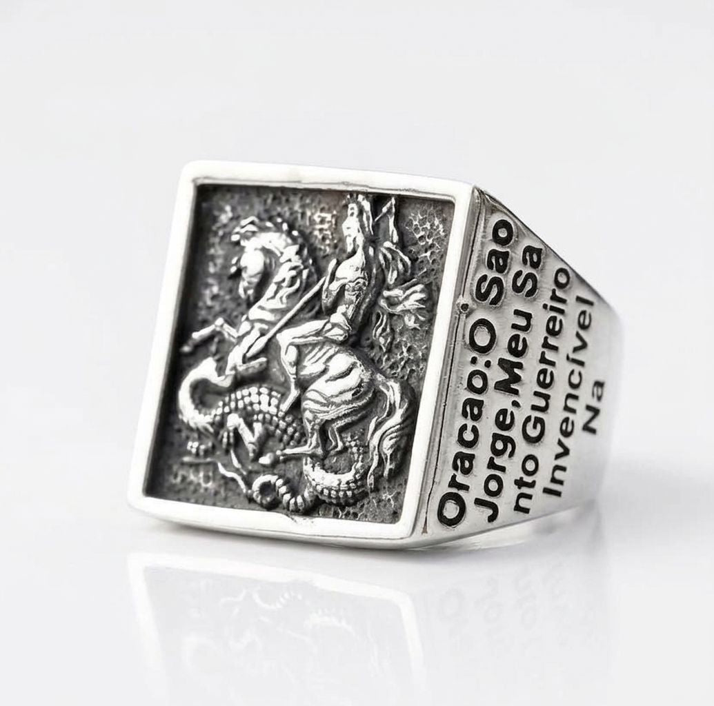 Anel Oração de São Jorge ANEL 45 Blueen Store 