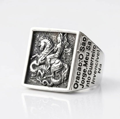 Anel Oração de São Jorge ANEL 45 Blueen Store 