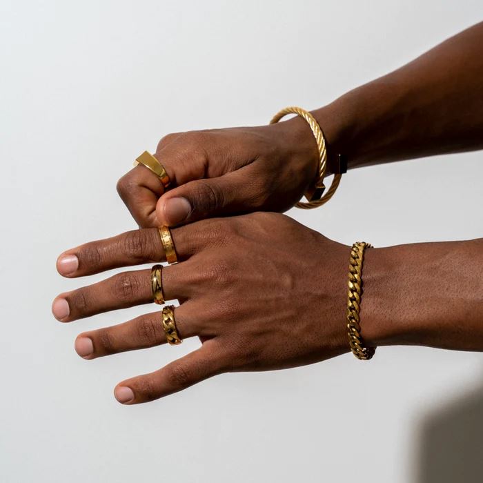 Anel Organic Banhado a Ouro 18k ANEL 115 Blueen Store 