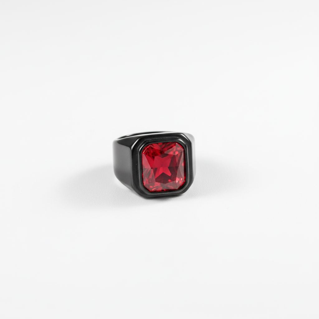 Anel Prince Black and Red ANEL 49 Blueen Store 