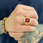 Anel Prince Gold and Red ANEL 50 Blueen Store 