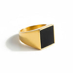 Anel Quadri Banhado a Ouro 18k ANEL 53 Blueen Store 