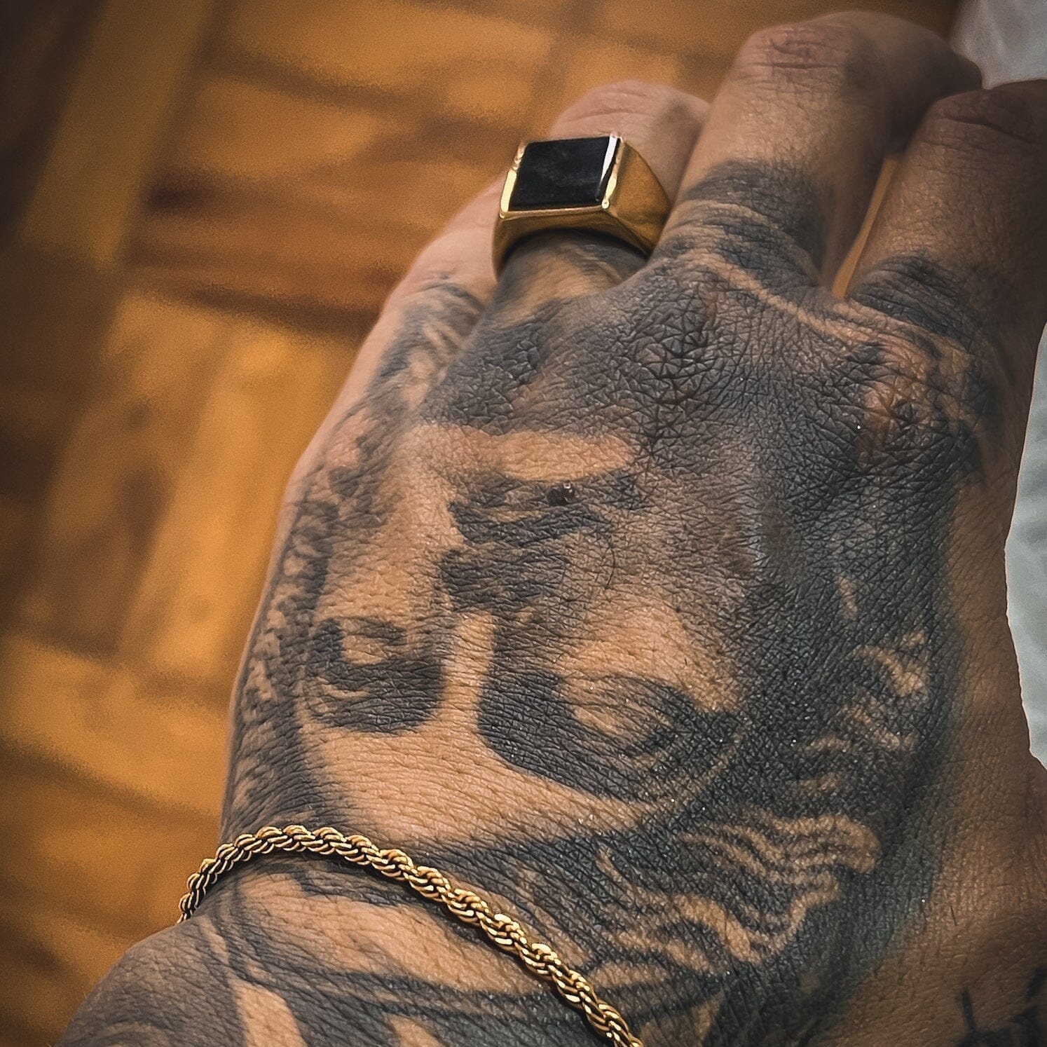 Anel Quadri Banhado a Ouro 18k ANEL 53 Blueen Store 