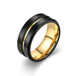 Anel Round Black - Gold Line ANEL 58 Blueen Store 