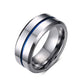 Anel Round Silver - Blue Line ANEL 59 Blueen Store 