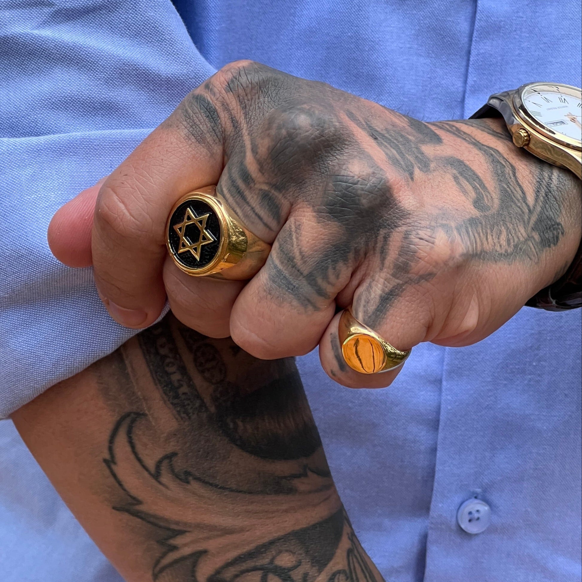 Anel Rounder Gold Banhado a Ouro 18k ANEL 64 Blueen Store 