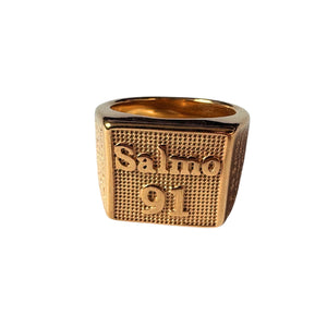 Anel Salmo 91 Banhado a Ouro 18k ANEL 5 Blueen Store 