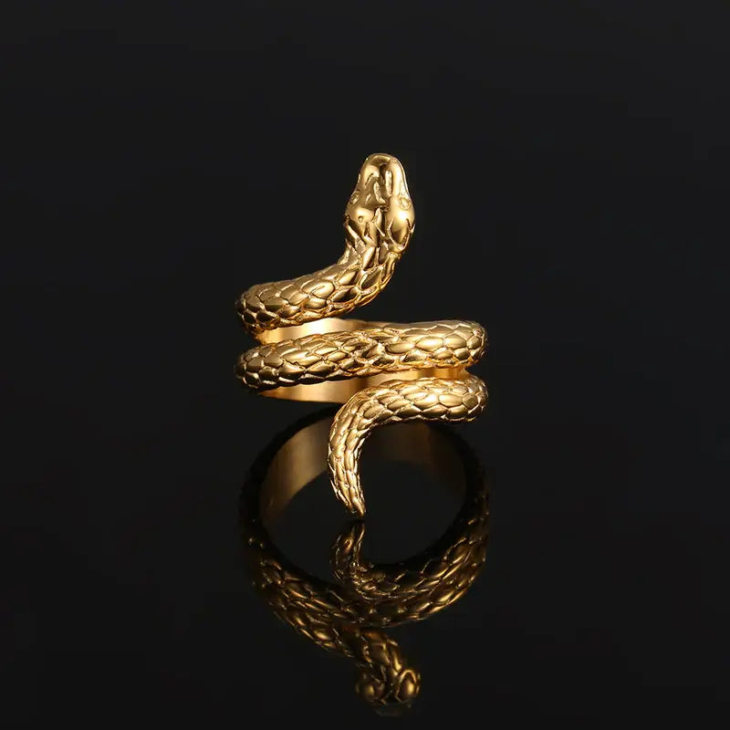 Anel Snake Banhado a Ouro 18k ANEL 74 Blueen Store 