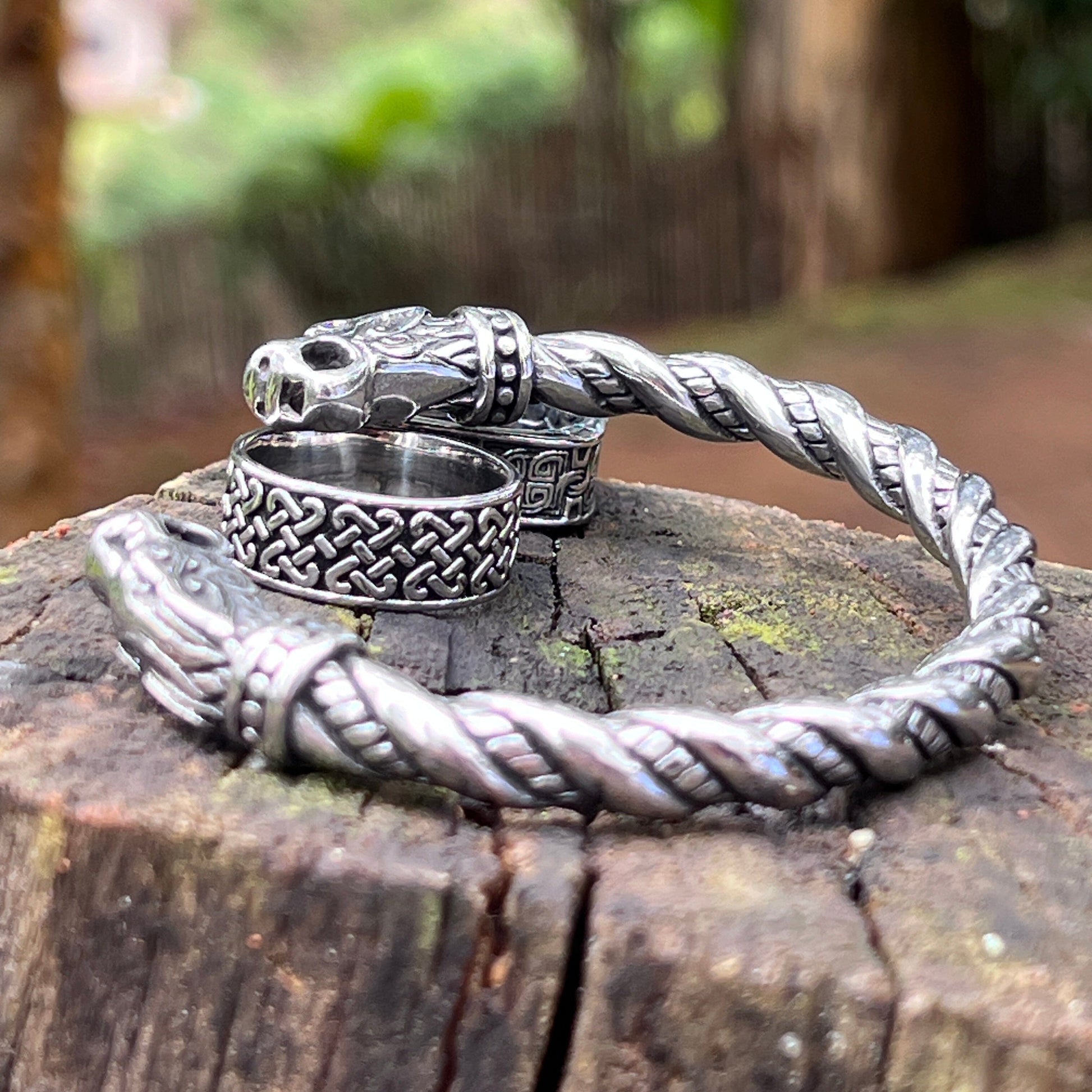 Bracelete Nórdico - Viking Dragon PULSEIRA 04 Blueen Store 
