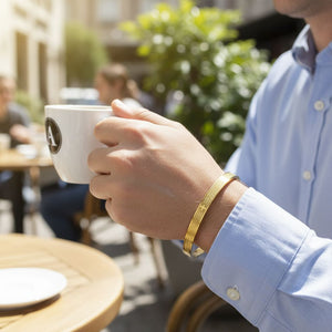 Bracelete Pulseira Oração Pai Nosso Banhado Ouro 18k PULSEIRA 113 Blueen Store 