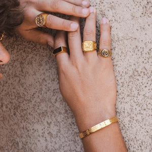 Bracelete Xadrez Banhado Ouro 18k PULSEIRA 117 Blueen Store 