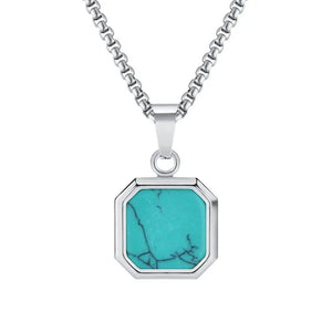 Colar Aço Turquesa colar 69 Blueen Store 