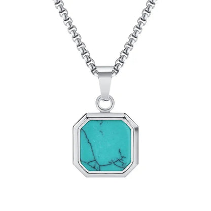 Colar Aço Turquesa colar 69 Blueen Store 