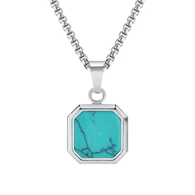 Colar Aço Turquesa colar 69 Blueen Store 