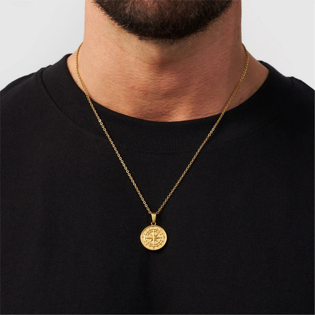 Colar Bússola Banhado a Ouro 18k COLAR 71 Blueen Store 