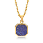 Colar Lápis Lazuli Banhado Ouro 18k COLAR 82 Blueen Store 