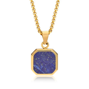 Colar Lápis Lazuli Banhado Ouro 18k COLAR 82 Blueen Store 