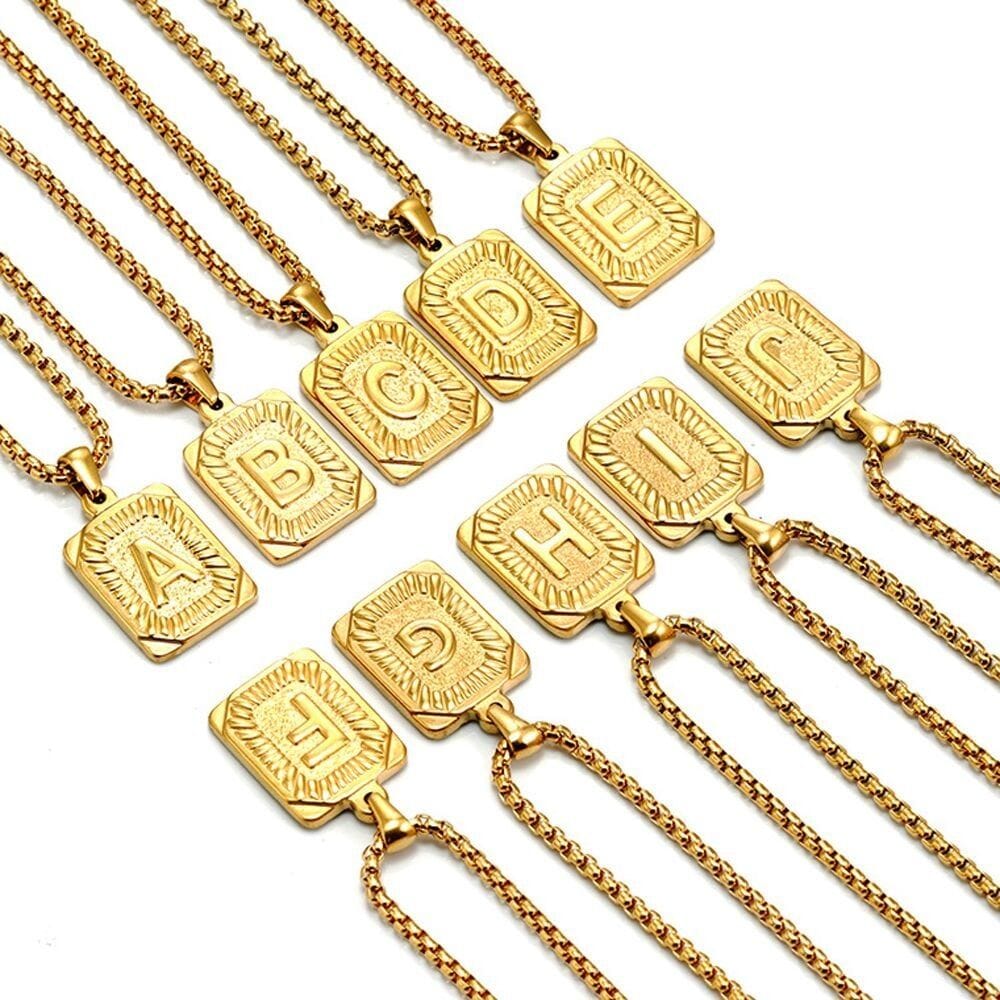 Colar Letra Inicial Banhado a Ouro COLAR 20 Blueen Store 