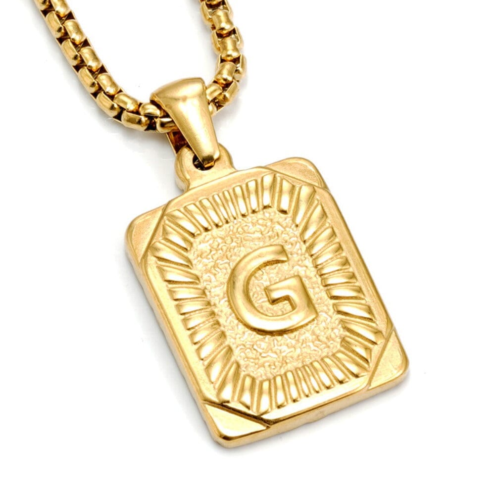 Colar Letra Inicial Banhado a Ouro COLAR 20 Blueen Store Letra G 50cm 