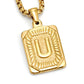 Colar Letra Inicial Banhado a Ouro COLAR 20 Blueen Store Letra U 50cm 