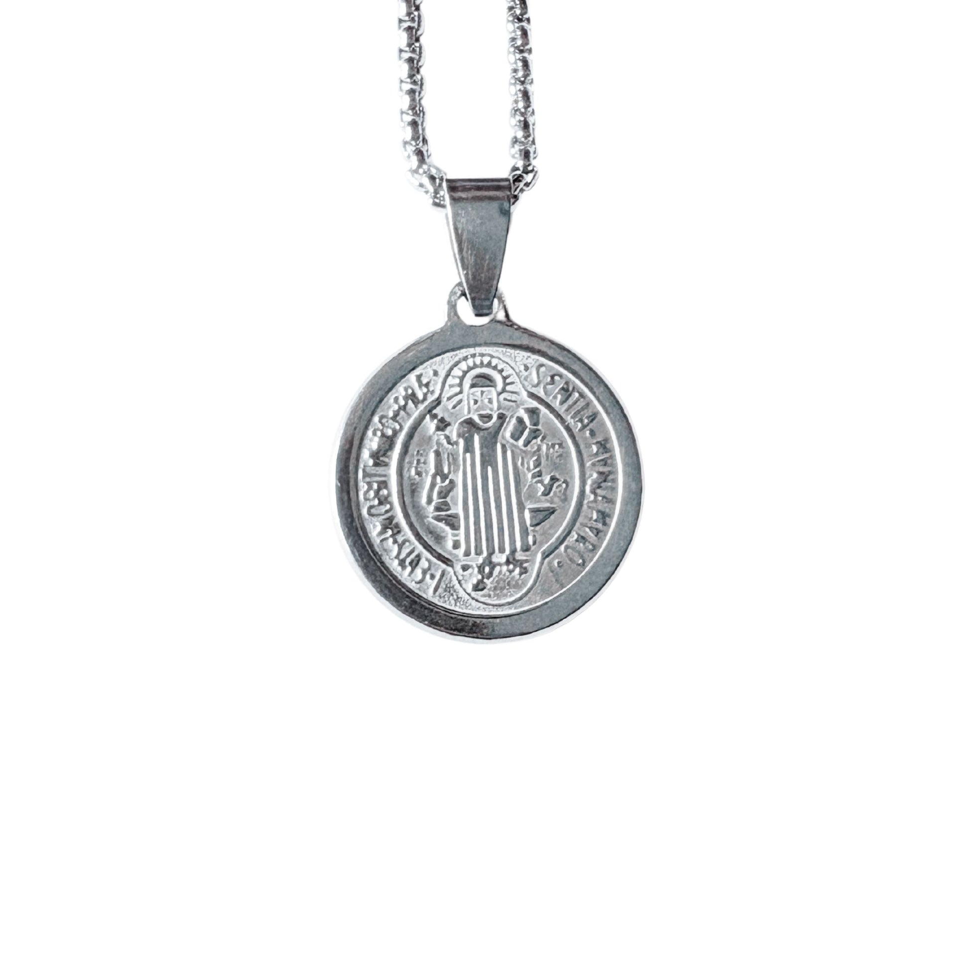 Colar Medalha São Bento - Silver COLAR 12 Blueen Store 