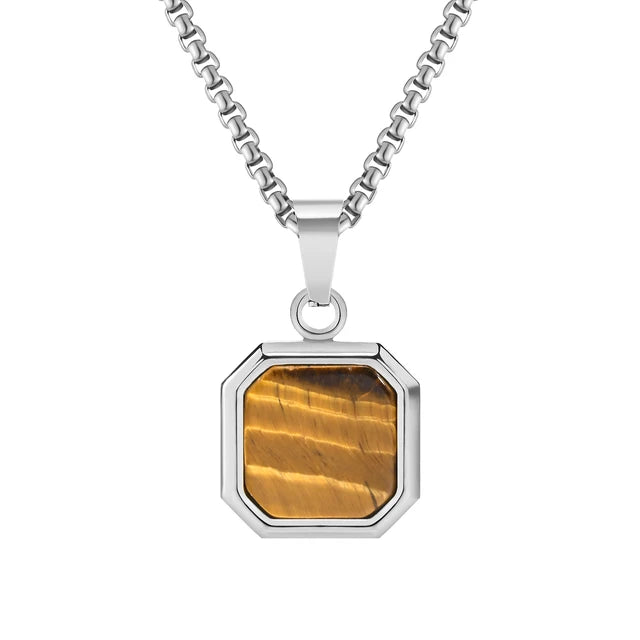 Colar Olho de Tigre - Silver COLAR 26 Blueen Store 