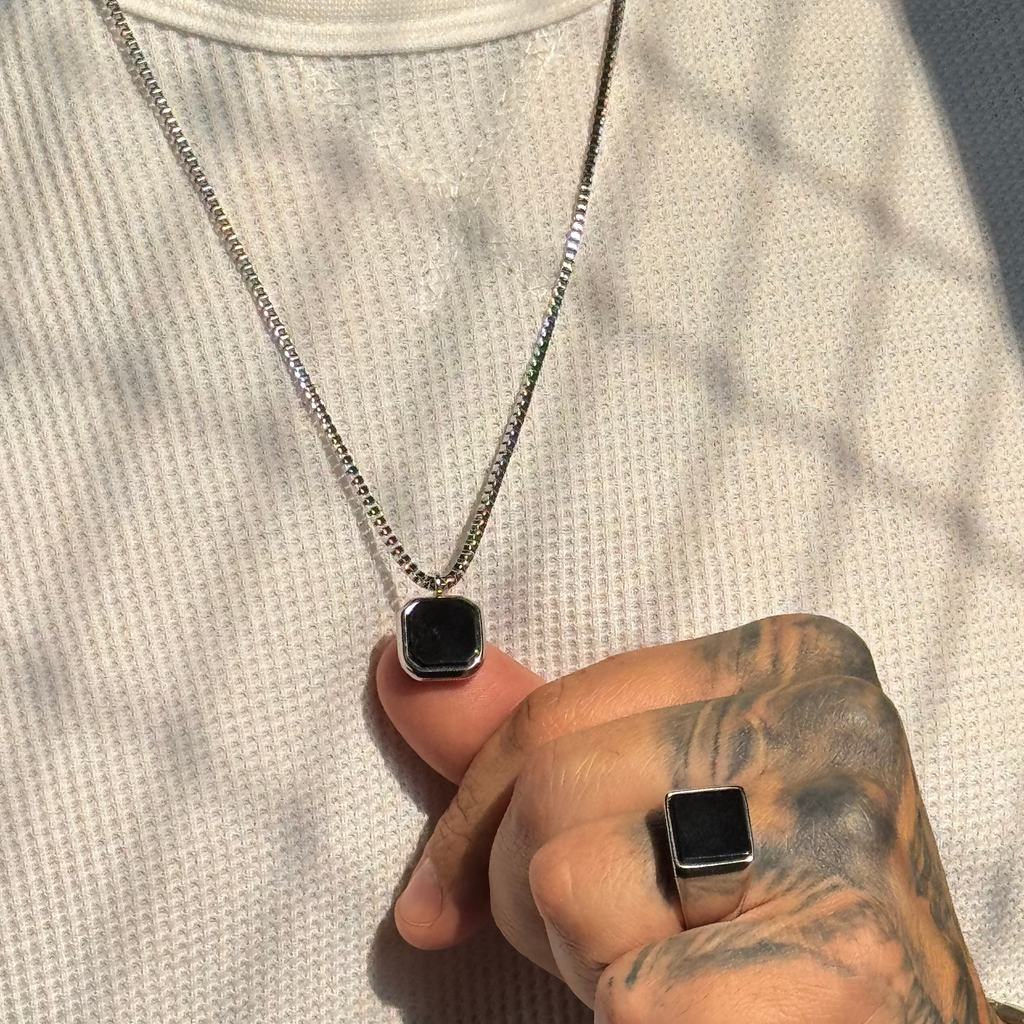 Colar Ônix Banhado Ouro 18k COLAR 25 Blueen Store 