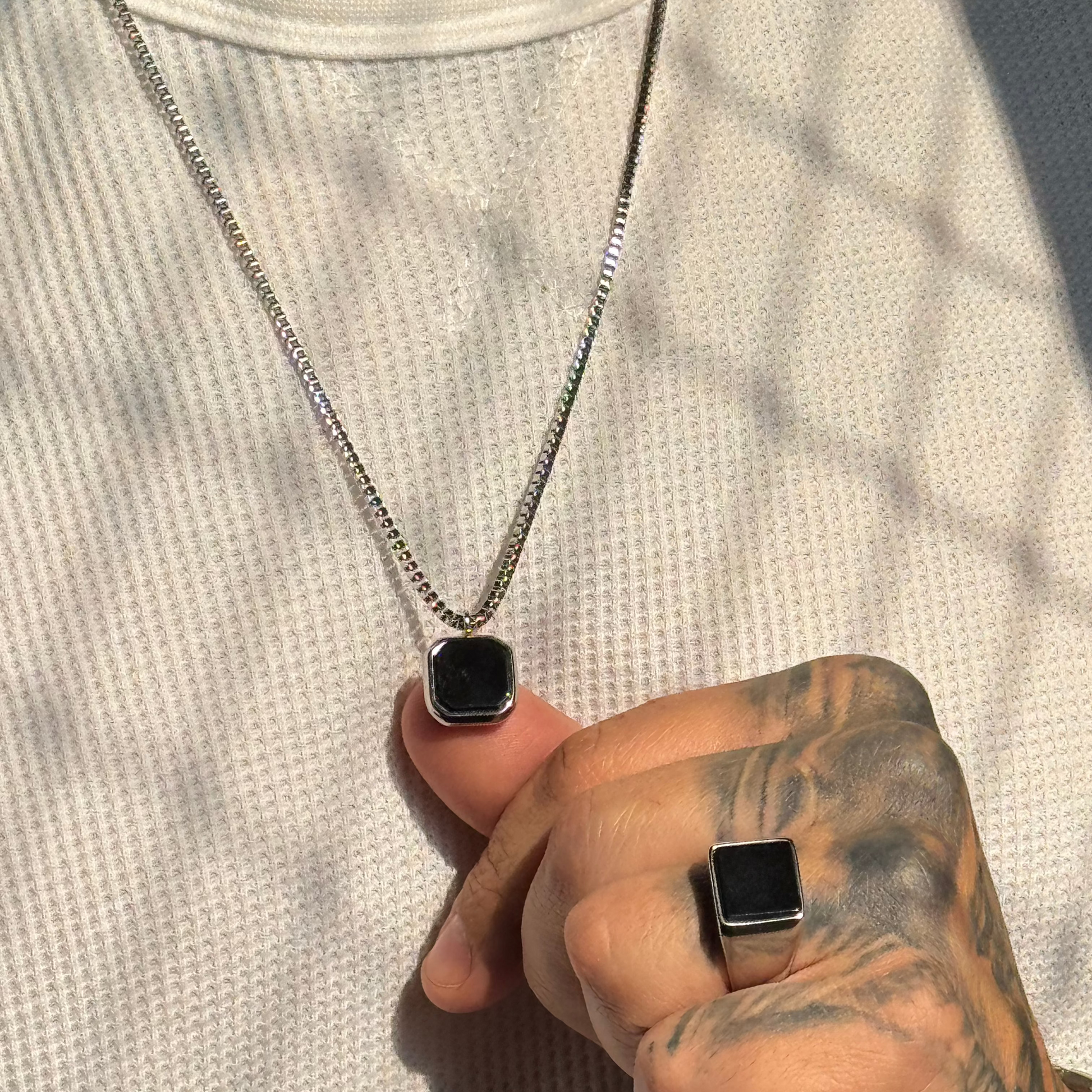Colar Ônix Banhado Ouro 18k COLAR 25 Blueen Store 