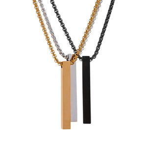 Colar Rectangle (Pingente Barra Lisa) COLAR 28 Blueen Store 